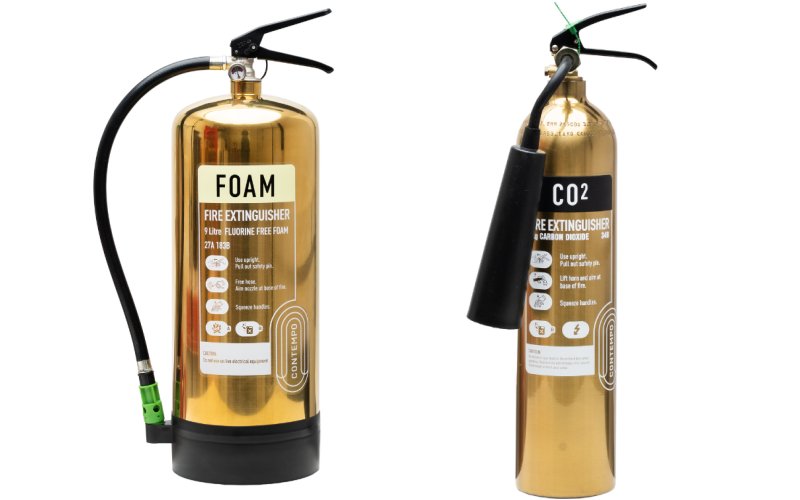 Gold Finish Extinguishers