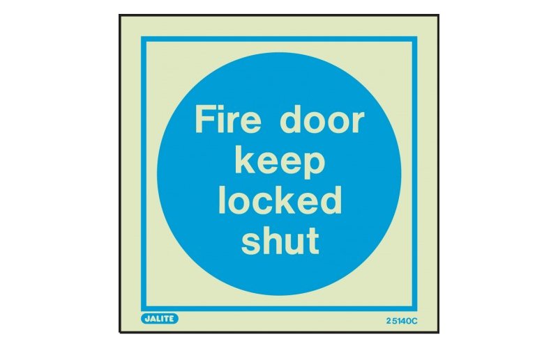 Fire Door Keep Locked Shut Sign (100mm x 100mm) - Click Image to Close